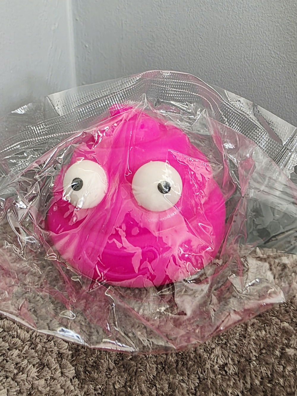 Pink Cream Filled Poop Squishy Stress Relief Fidget Squeeze Ball